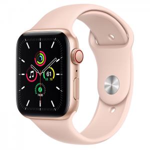 Apple Watch SE GPS + Cellular 44mm Gold Aluminum Case with Pink Sand Sport Band