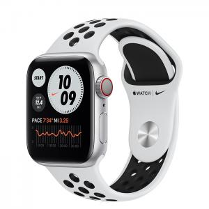 Apple Watch Series 6 GPS + Cellular 40mm Silver Aluminum Case with Pure Platinum/Black Nike Sport Band